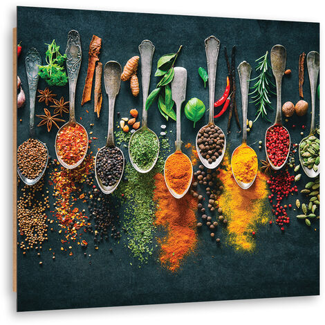 Quadro deco panel, Erbe spezie per la cucina - 50x50