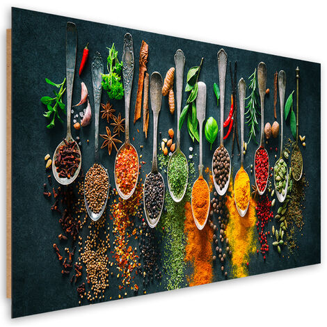 Quadro deco panel, Erbe spezie per la cucina - 90x60