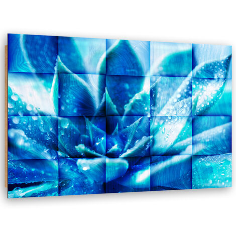 Quadro deco panel, Fiore blu - 60x40