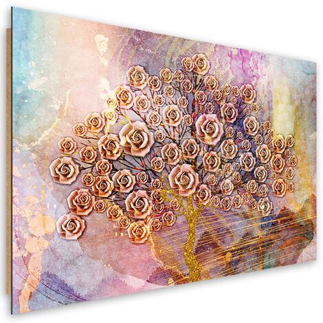 Quadro deco panel, Fiori dell'albero della vita - 100x70