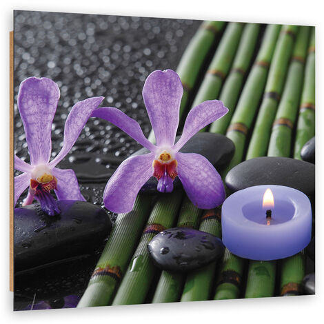Quadro deco panel, Fiori di bambà¹ Zen candela zen spa - 60x60