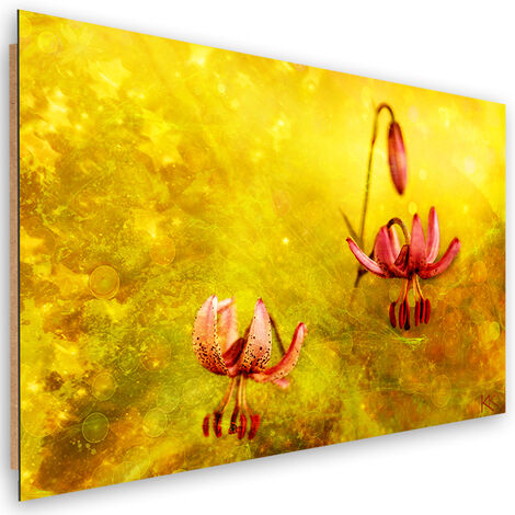 Quadro deco panel, Fiori tuli appassiti - 60x40
