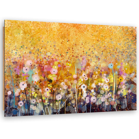 Quadro deco panel, Flowers Meadow Nature - 100x70
