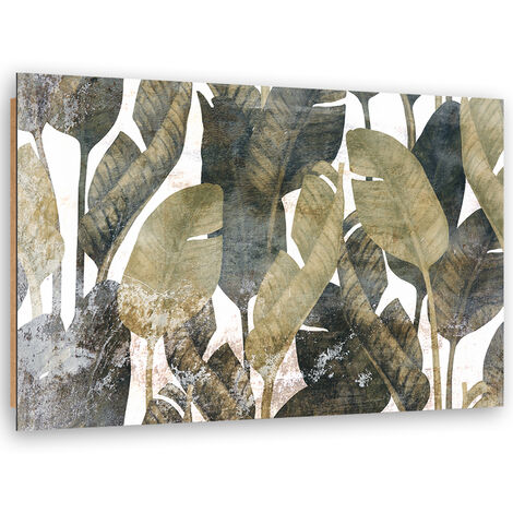 Quadro deco panel, Foglie di banana - 100x70