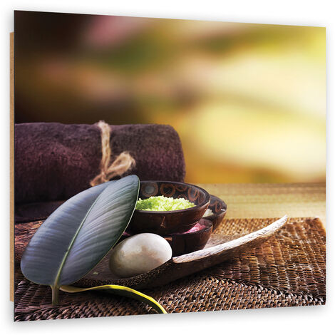 Quadro deco panel, Foglie di zen spa - 60x60