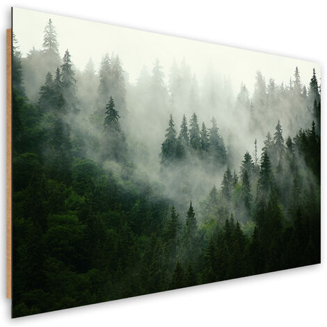 Quadro deco panel, Foresta nella nebbia - 120x80