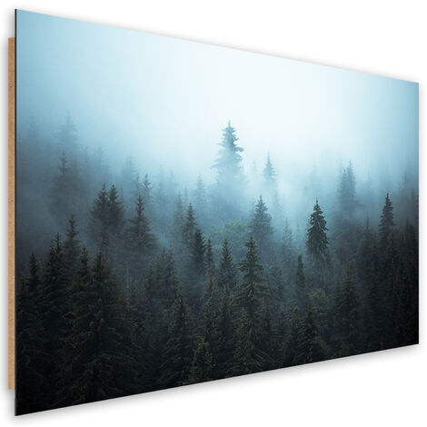 Quadro deco panel, Foresta nella nebbia - 120x80