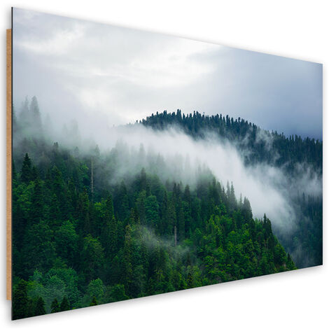 Quadro deco panel, Foresta nella nebbia - 60x40