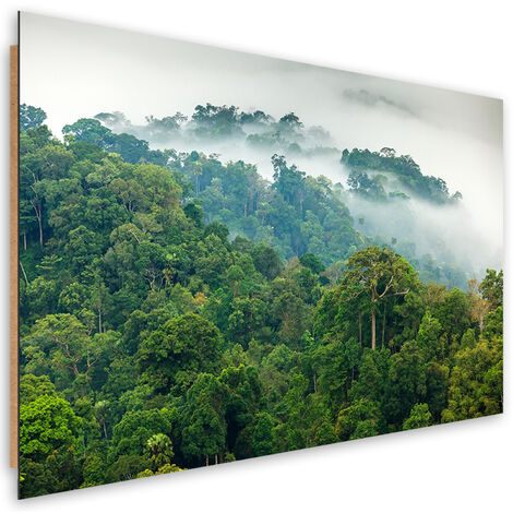 Quadro deco panel, Foresta nella nebbia - 90x60