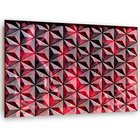Quadro deco panel, Geometria rossa - 60x40