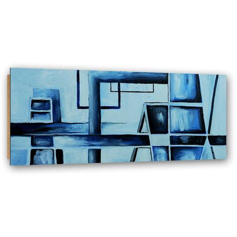 Quadro deco panel, Giocare con il blu - 120x40