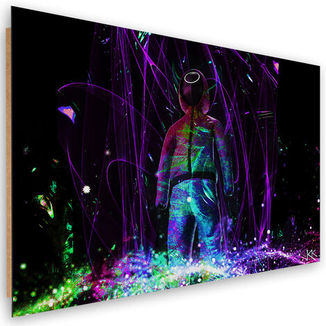 Quadro deco panel, Giocatore al neon - 100x70