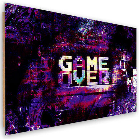 Quadro deco panel, Gioco astratto su iscrizione - 90x60