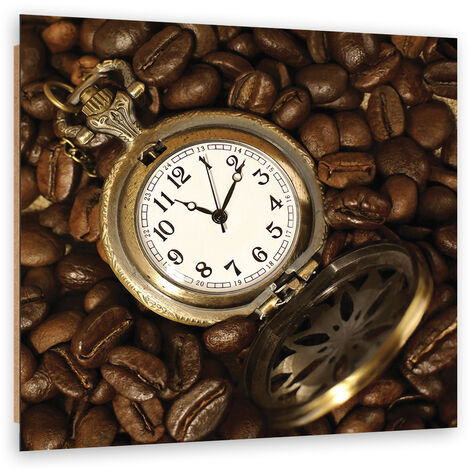Quadro deco panel, Guarda e chicchi di caffà¨ - 60x60