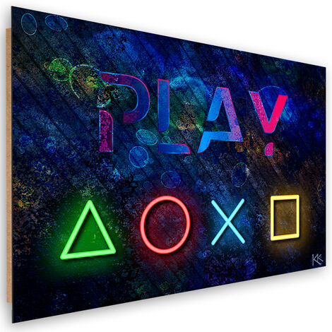 Quadro deco panel, I pulsanti del controller e il gioco dell'iscrizione - 100x70