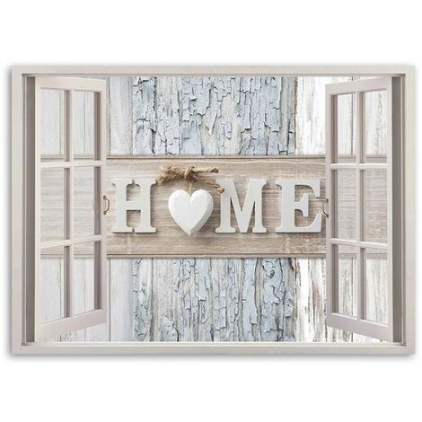 Quadro deco panel, Iscrizione della casa nella finestra - 60x40