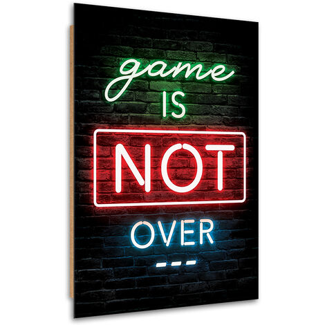 Quadro deco panel, Iscrizione per giocatori al neon Gaming - 80x120