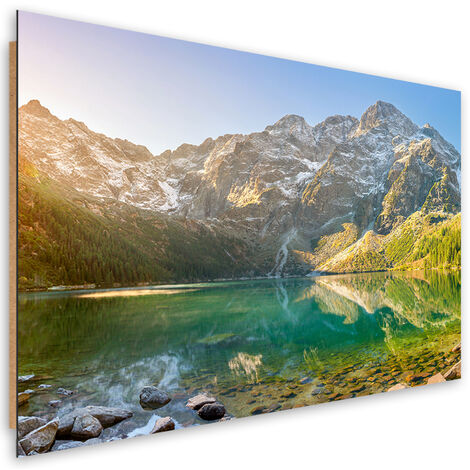 Quadro deco panel, Lago in montagna - 90x60