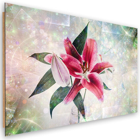 Quadro deco panel, Lily rosa - 120x80