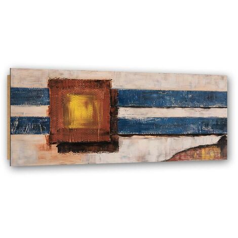 Quadro deco panel, Linee blu - 90x30