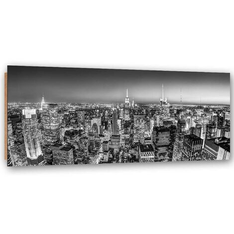 Quadro deco panel, Lo skyline di New York - 120x40