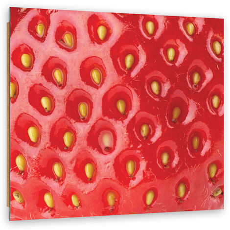 Quadro deco panel, Macro fragola - 60x60