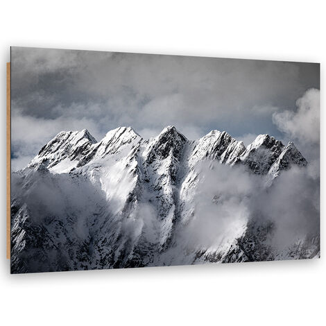 Quadro deco panel, Mountain Peak in inverno - 90x60