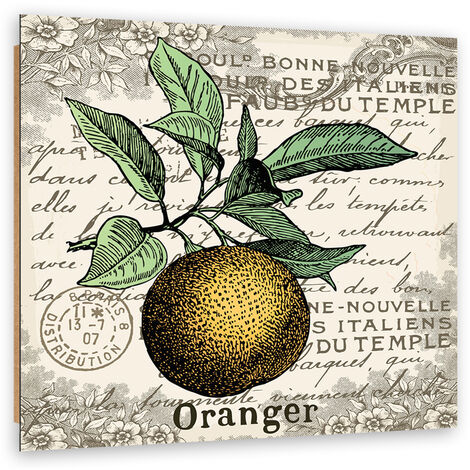 Quadro deco panel, Orange vintage - 40x40