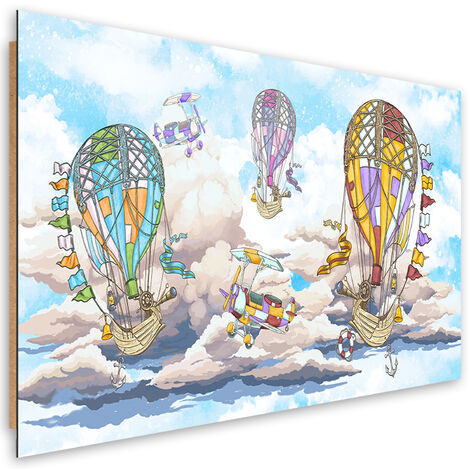 Quadro deco panel, Palloncini d'aria colorate - 90x60