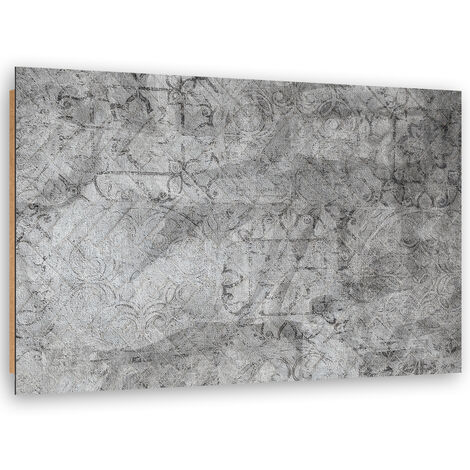 Quadro deco panel, Pattern grigio su un muro di cemento - 100x70