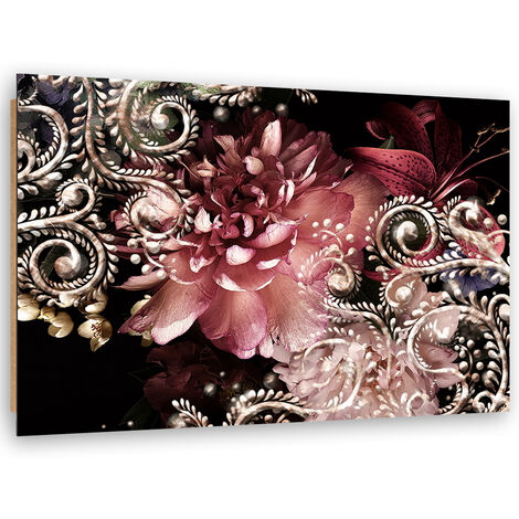 Quadro deco panel, Peonia e giglio - 90x60