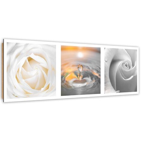 Quadro deco panel, Petali e una goccia - 120x40