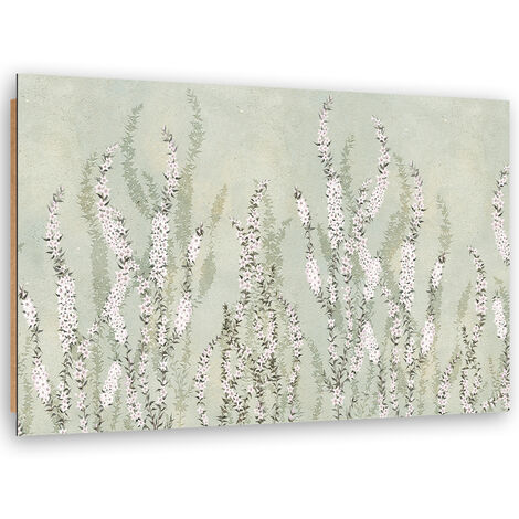 Quadro deco panel, Piccoli fiori sullo sfondo del muro - 100x70