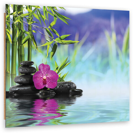 Quadro deco panel, Pietre sull'acqua zen - 40x40