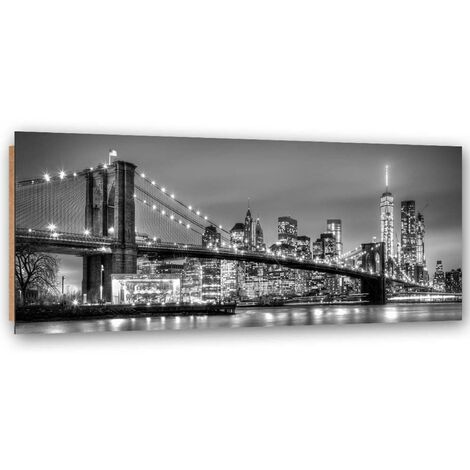 Quadro deco panel, Ponte di Brooklyn - 120x40