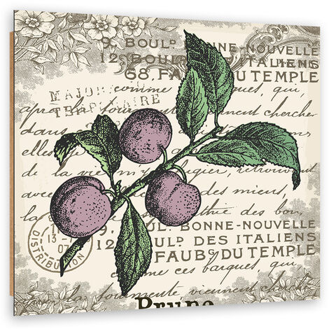Quadro deco panel, Prugna vintage - 50x50