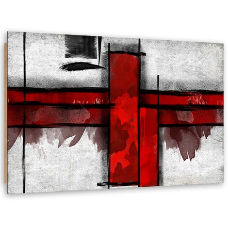 Quadro deco panel, Rettangoli rossi - 120x80