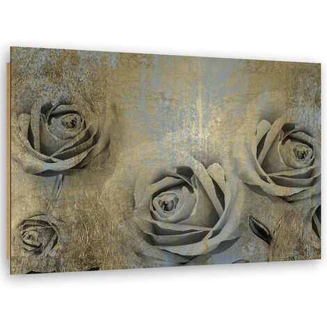 Quadro deco panel, Rose dorate - 120x80