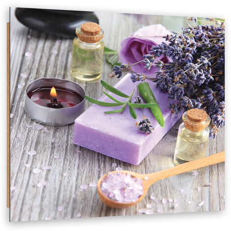 Quadro deco panel, Sapone viola zen spa - 60x60
