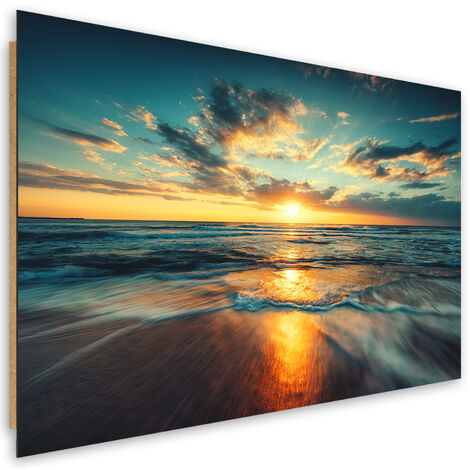 Quadro deco panel, Sea Sunset Beach - 100x70