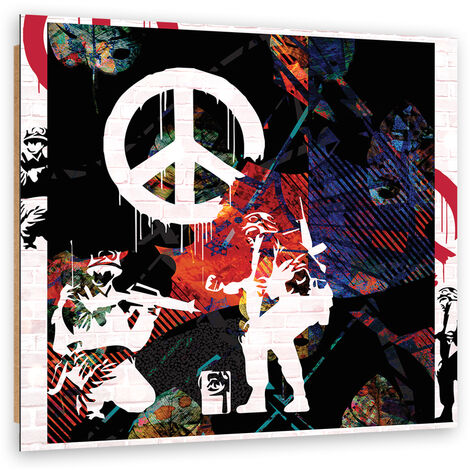 Quadro deco panel, Solider Banksy CND - 50x50