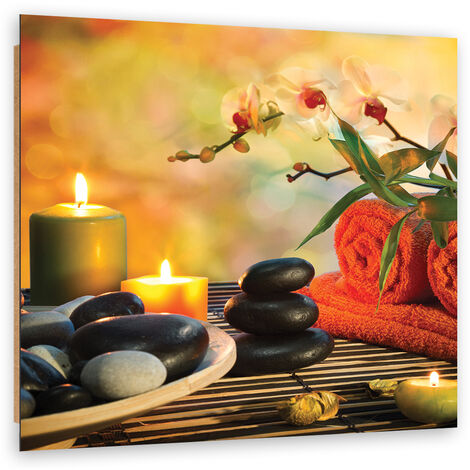 Quadro deco panel, Spa set zen pietre - 60x60
