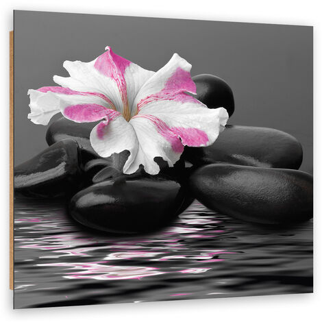 Quadro deco panel, Stones Pink Flower Zen - 30x30