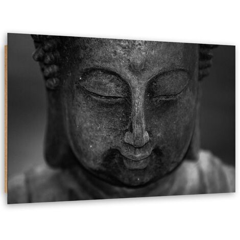 Quadro deco panel, Testa di Buddha pensieroso - 90x60