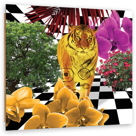 Quadro deco panel, Tigre colorata - 60x60