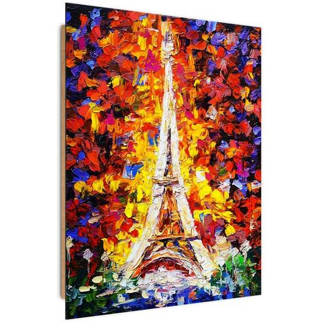 Quadro deco panel, Torre Eiffel dipinta - 40x60