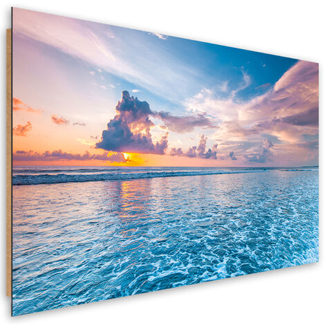 Quadro deco panel, Tramonto dal mare - 120x80