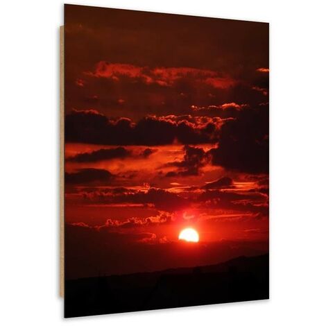 Quadro deco panel, Tramonto rosso - 70x100