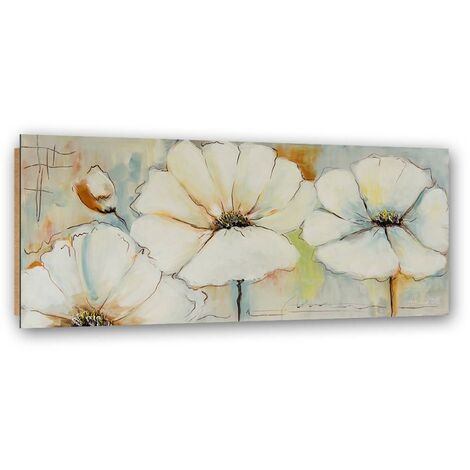 Quadro deco panel, Tre fiori e un bocciolo - 120x40
