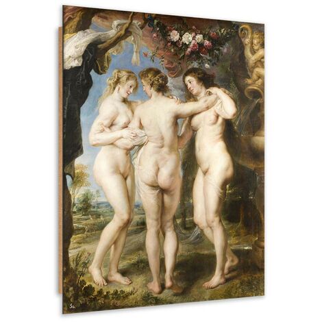 Quadro deco panel, Tre Grazie - Riproduzione di P. P. Rubens - 80x120